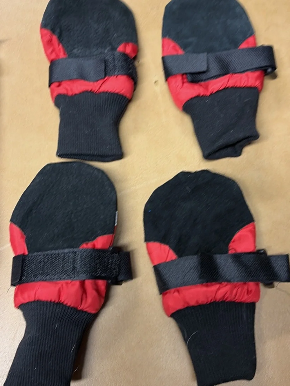 Fashion Pet Weather Boots Red and Black for Small Dogs